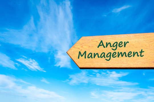 Arrow Sign With Anger Management Message