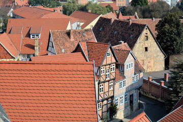 Fototapeta na wymiar Quedlinburg von oben
