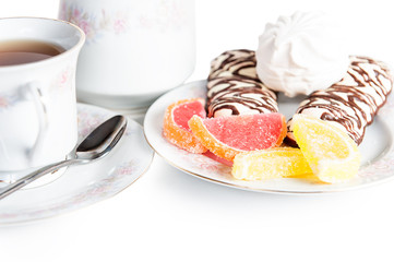 tea cake sweet isolated bakery