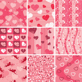 Valentine wrapping paper, gift wrap & more "Valentine banners" obrazów stockowych i plików wektorowych royalty