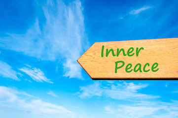 Arrow sign with Inner Peace message