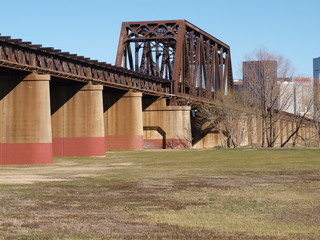 Fototapeta na wymiar Railroad Bridge and Trestle