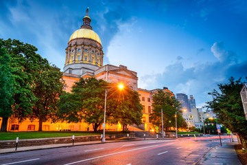 Georgia State Capitol in Atlanta, Georgia - obrazy, fototapety, plakaty