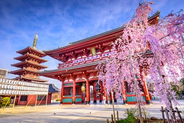 Selbstklebende Fototapete Tokio Sensoji-Tempel in Asakusa, Tokio, Japan