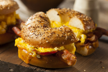 Hearty Breakfast Sandwich on a Bagel