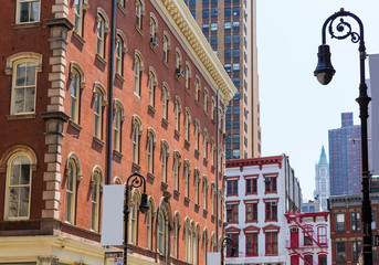 Naklejka premium Soho building facades in Manhattan New York City