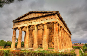 Fototapeta na wymiar Temple of Hephaestus in Athens - Greece