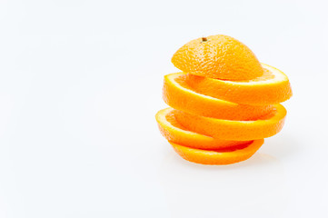 Fototapeta na wymiar Gestappelte Scheiben von Orange