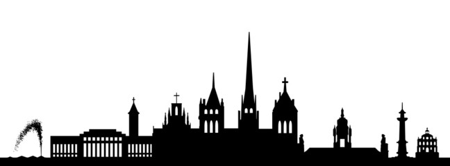 Fototapeta premium Skyline Genf