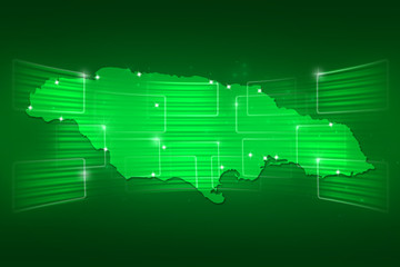 Jamaica Map World map News Communication green