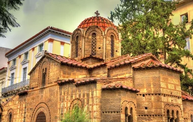 Fotobehang Kerk van Panagia Kapnikarea in Athene - Griekenland © Leonid Andronov