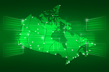 Canada Map World map News Communication green