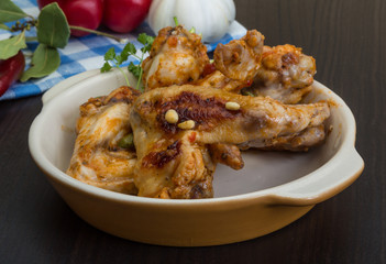 Roasted chicken wings