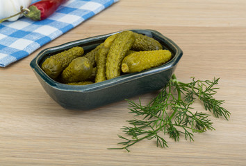 Marinated small cucumber