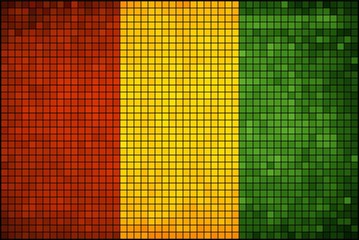 Abstract Mosaic Flag of Guinea