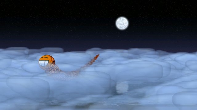 Dragon on the sky 3D seamless loop video