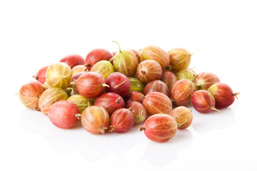 gooseberries isolated on white
