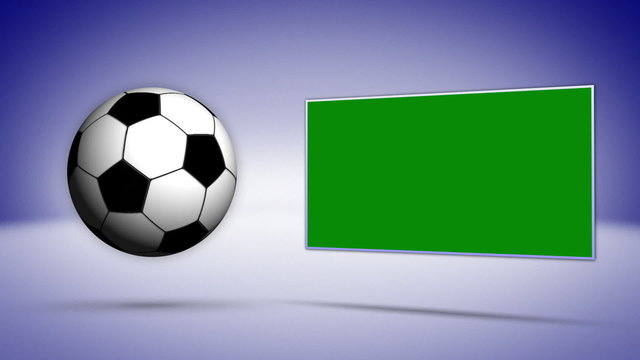 Soccer Ball with Green Screen Monitor, Background