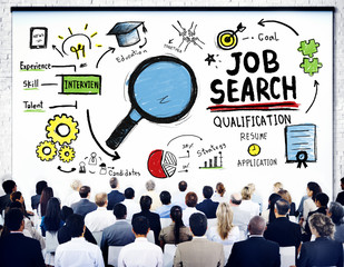 Multiethnic Business Group Job Search Seminar Conference Concept