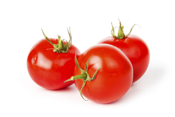 Tomato vegetables on white background