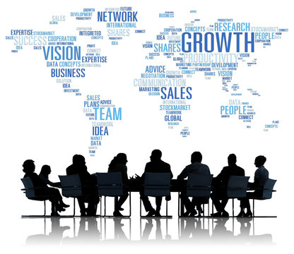 Global Business People Corporate Meeting Success Growth Concept