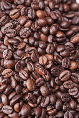 Background Made of Roasted Coffee Beans