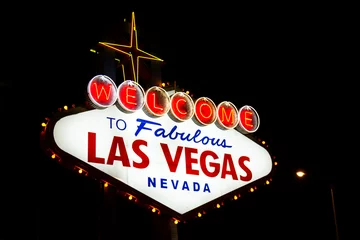 Foto op Plexiglas Welkom in Las Vegas © wollertz