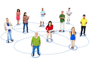 Casual Group Diverse People Social Networking Concept
