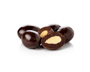 chocolate balls isolated on a white background