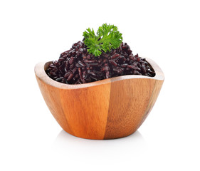 rice berry in bowl on white background
