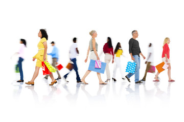 Naklejka premium Shopping Purchase Retail Customer Consumer Sale Concept