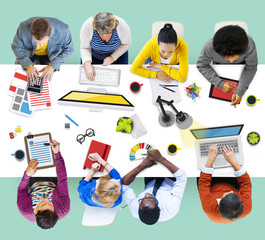 Casual Colleagues Team Project Togetherness Meeting Concept