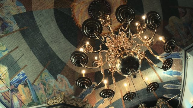 Ceiling painted in church