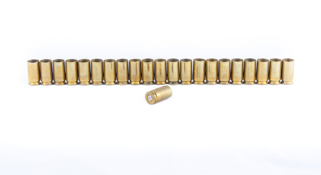 ammunition shell 9 mm.