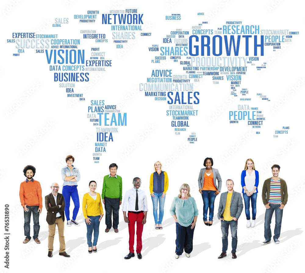 Wall mural Global Business People Togetherness Community Growth Concept - Wall murals
