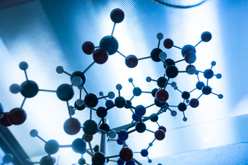Science Molecule DNA Model Structure, business teamwork concept