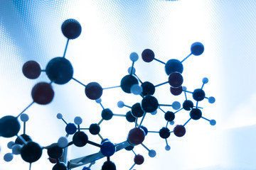 Science Molecule DNA Model Structure, business teamwork concept
