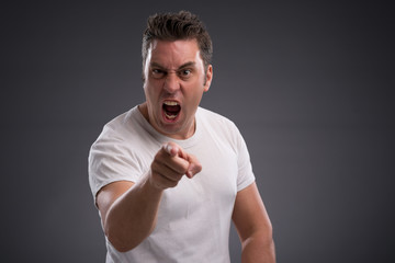 Angry shouting man