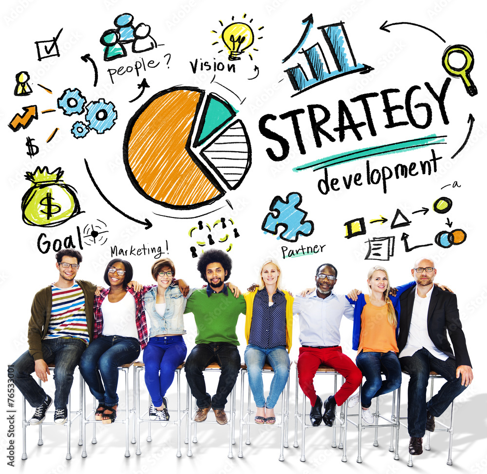 Sticker Strategy Development Goal Marketing Vision Planning Concept - Stickers