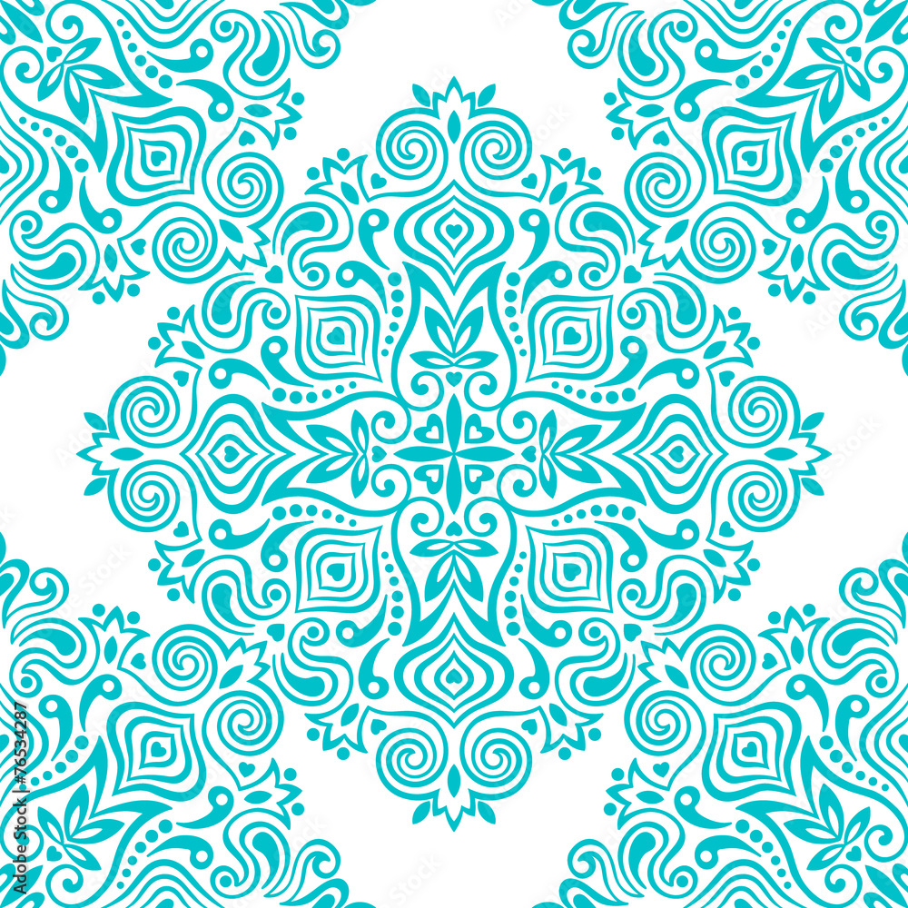 Poster seamless background with abstract ethnic pattern.