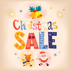 Christmas sale retro design