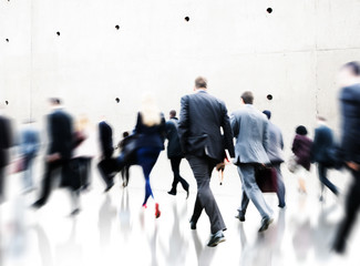 Obraz premium Commuter Rush Hour Travel Waking Business Concept