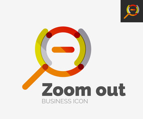 Fototapeta premium Minimal line design logo, zoom icon