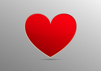 Vector  Heart paper for Valentine Card  Design