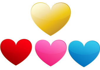 Vector heart isolate for valentine day