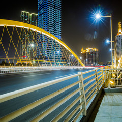 Obraz premium traffic night of city