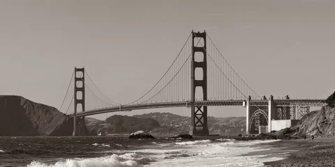Cercles muraux Plage de Baker, San Francisco Golden Gate Bridge