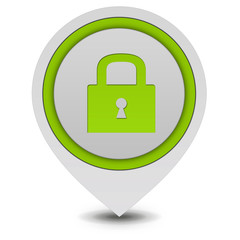 protect pointer icon on white background