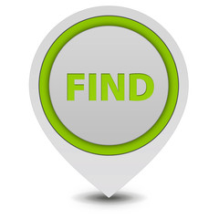 find pointer icon on white background