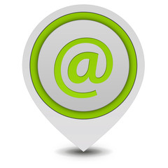 Email pointer icon on white background